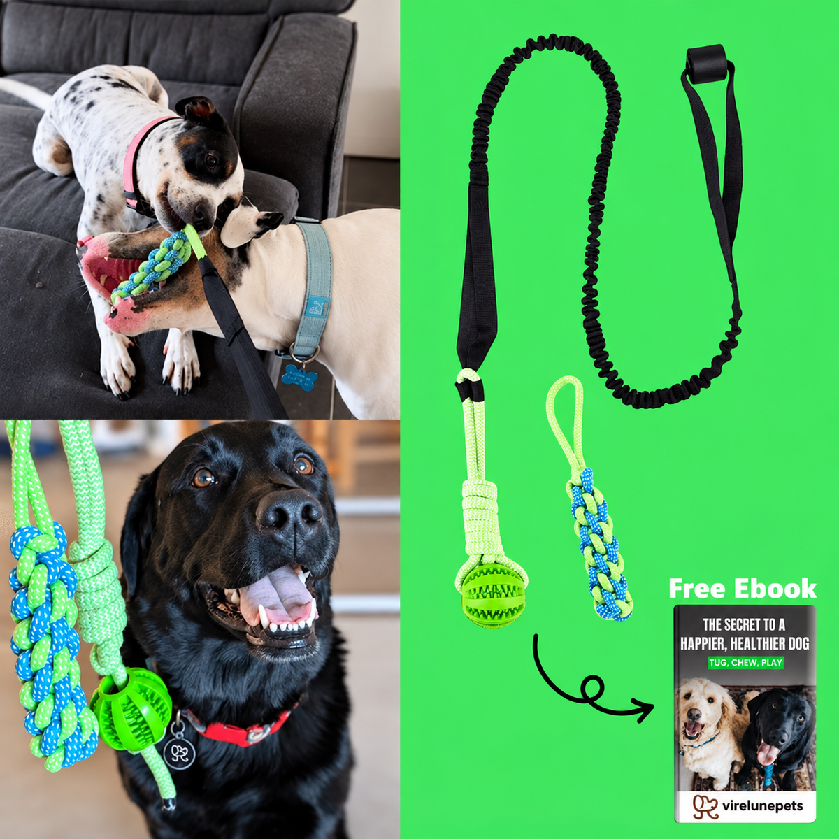 virelunepets™ Bungee Tug Toy