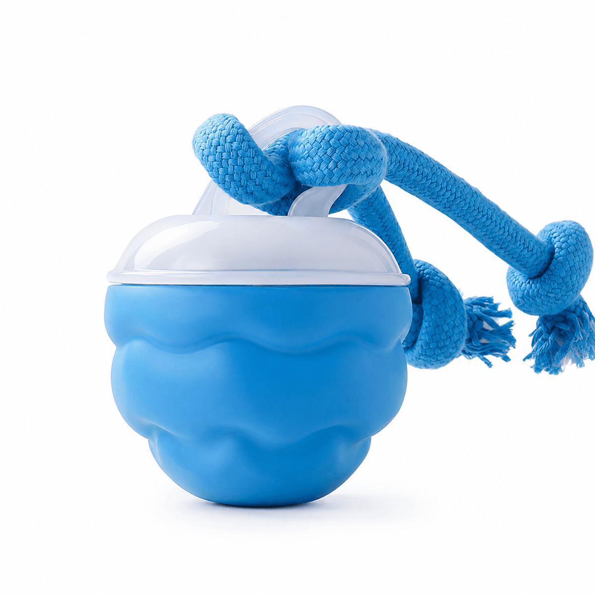 Motion Activated Rolling Dog Ball Toy with Rope